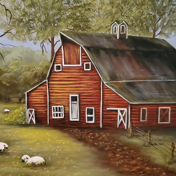 Origional Art Oil Painting. 'Wool Farm' - Picture 2 of 3